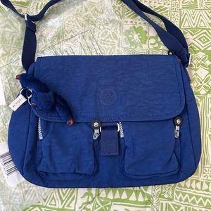 Kipling Ink Blue New Rita CU Stp Medium messenger style crossbody/shoulder bag